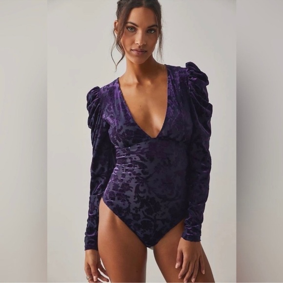 Free People Tops - Free People Magic Hour Bodysuit Deep Sea Size Small